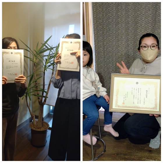 おめでとうございます☆講座修了の記念撮影。自宅サロン経営されたい方にもオススメ